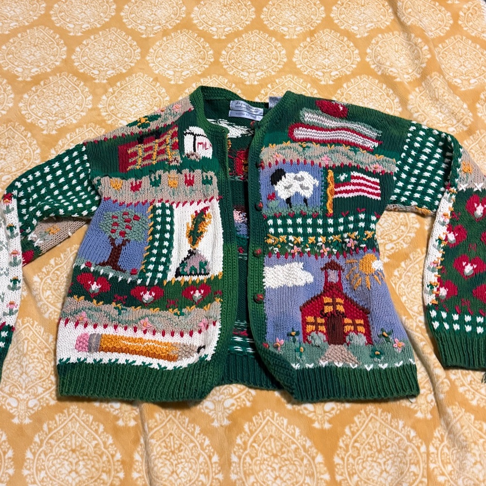 SIGNATURE by NORTHERN ISLES Vintage School Themed Cardigan